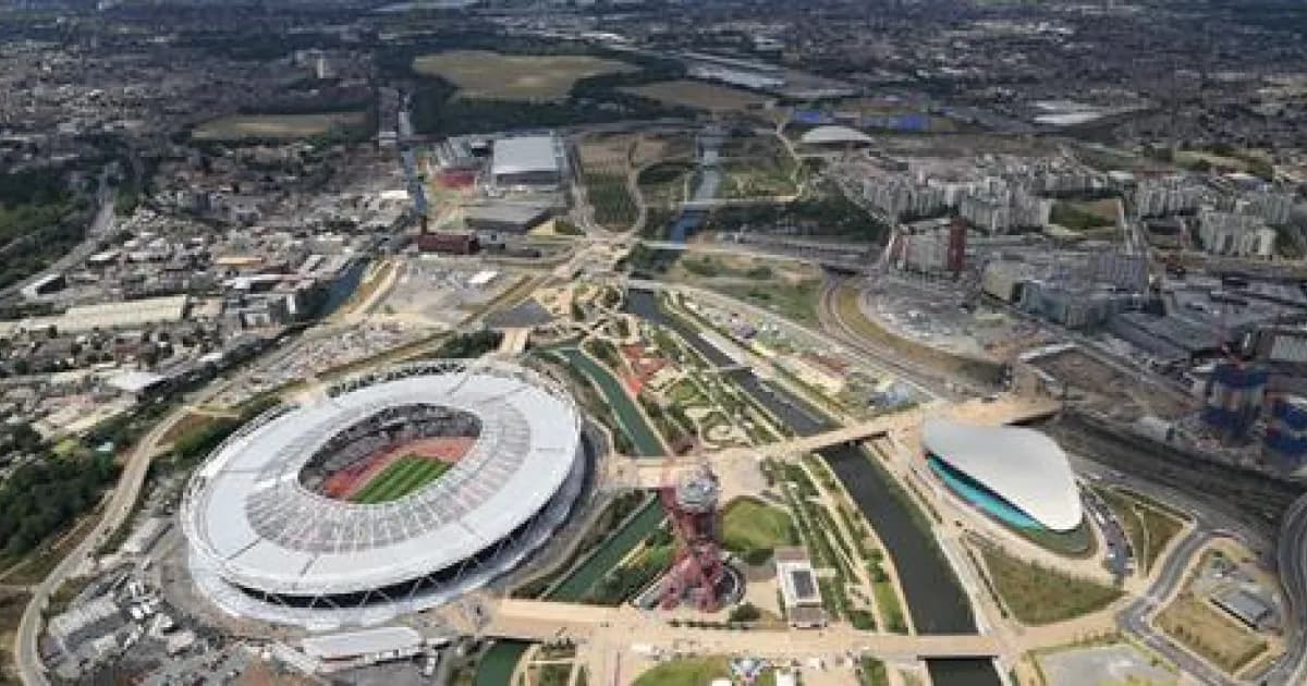 Aerial view of Queen Elizabeth Olympic Park